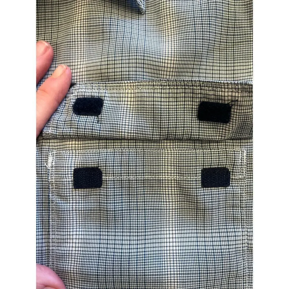 THE NORTH FACE MENS SHORT SLEEVE BUTTON DOWN PLAID SHIRT SIZE S